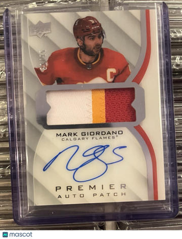 2022-23 Upper Deck Premier Mark Giordano #AV-MG Patch Rookie Insert Upper Deck