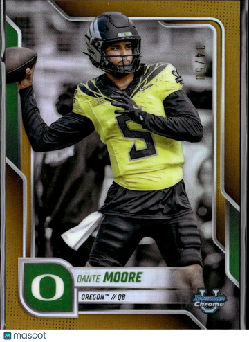 Dante Moore 2024 Bowman Chrome University Gold Refractor Oregon Ducks
