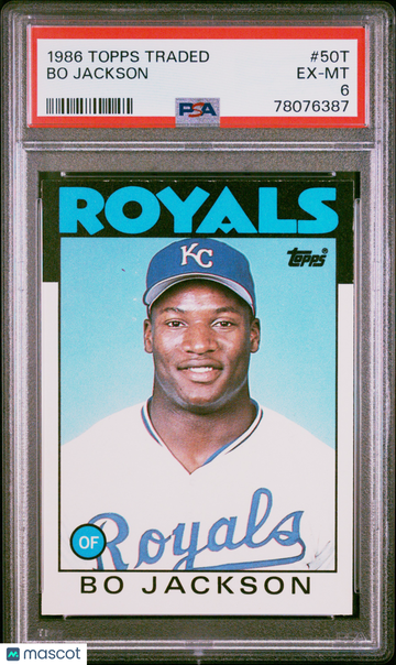 1986 Topps Traded Bo Jackson #50T PSA 6