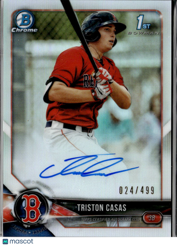 2018 Bowman Chrome Triston Casas #CDA-TC Refractor /499 1st Bowman
