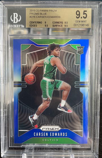 2019 Carsen Edwards Panini Prizm Blue /199 BGS 9.5