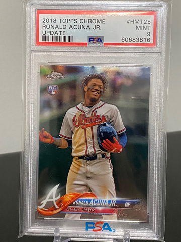 2018 Topps Chrome Ronald Acuna Jr. Update #HMT25 PSA 9