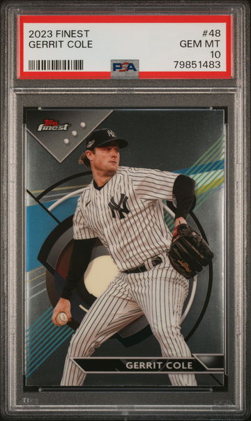 2023 Topps Finest Gerrit Cole #48 PSA 10