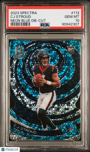 2023 Panini Spectra CJ Stroud #112 Neon Blue Die Cut PSA 10