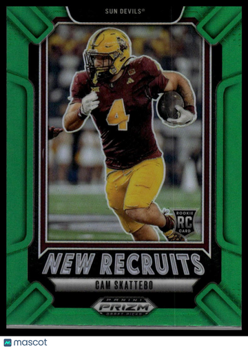 2025 Panini Prizm Draft Picks Cam Skattebo #10 New Recruits Green