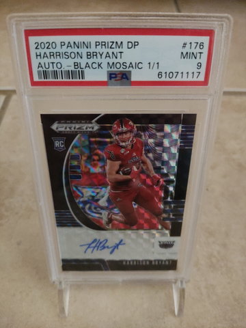 2020 Panini Prizm DP Harrison Bryant Auto Black Mosaic 1/1 Psa 9