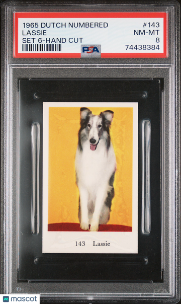 1965 Dutch Numbered Set 6 Lassie #143 PSA 8