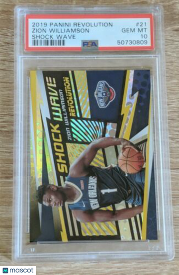 2019 Panini Revolution Shock Wave Zion Williamson #21 Shock Wave PSA 10