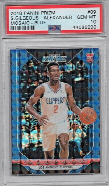 New listing
		2018 Panini Prizm Mosaic 89 Shai Gilgeous-Alexander Blue PSA 10 Rookie