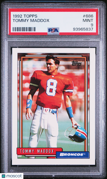 1992 Topps Tommy Maddox #686 Rookie PSA 9