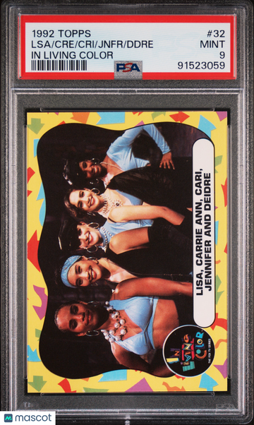 1992 Topps In Living Color Ddre Jnfr Cri Cre Lsa #32 PSA 9