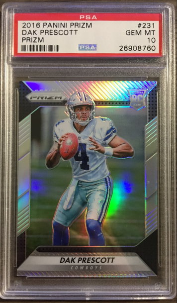 Dak Prescott 2016 prizm silver psa 10