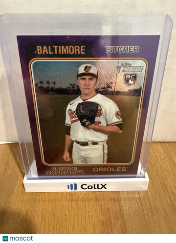 2023 Topps Heritage Grayson Rodriguez #541 Chrome Purple Refractor RC