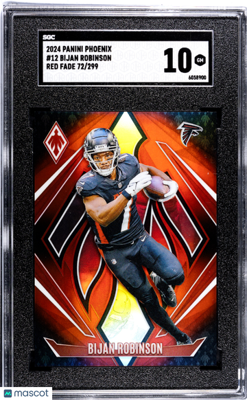 2024 Panini Phoenix Bijan Robinson #12 Red Fade SGC 10