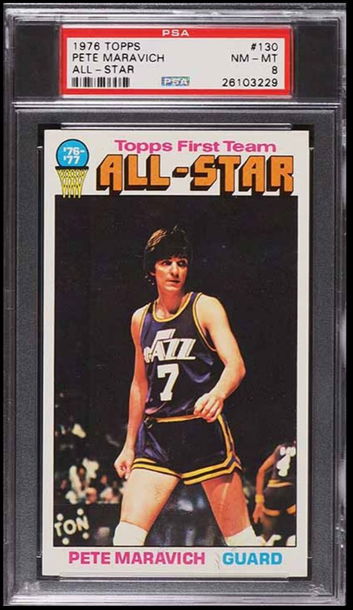 1976 Topps Basketball Pete Maravich ALL-STAR #130 PSA 8 NM-MT 