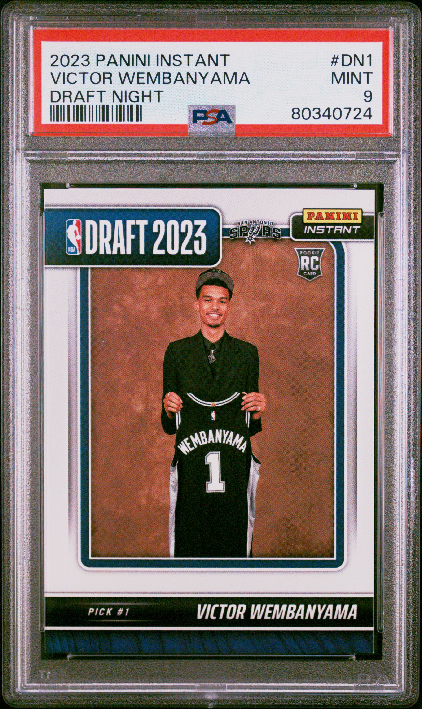 2023 Panini Instant Draft Night #DN1 Victor Wembanyama PSA Mint  9