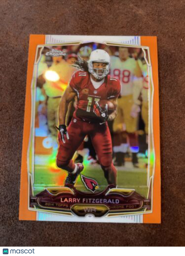 🔥2014 Topps Chrome Orange Refractor #76 Larry Fitzgerald LARRY LEGEND