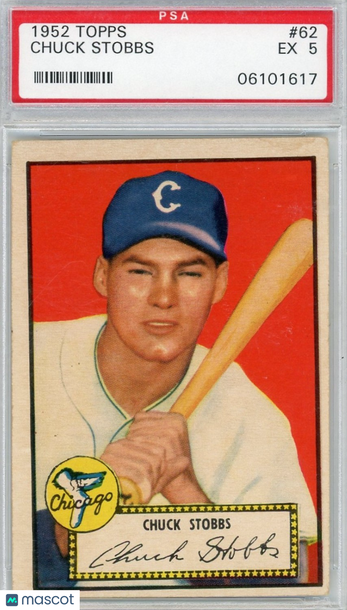 1952 Topps Chuck Stobbs #62 PSA 5