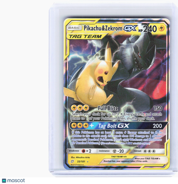 2019 Pokemon—Pikachu & Zekrom GX #33/181 Team Up—Ultra Rare Foil
