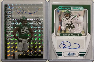 Quinnen Williams 2 card Autograph Lot including 1 of 1!!!