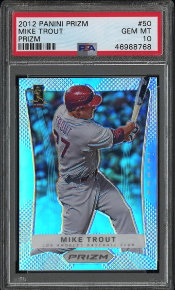 Mike Trout 2012 Prizm #50 Silver Prizms PSA 10 Gem Mint