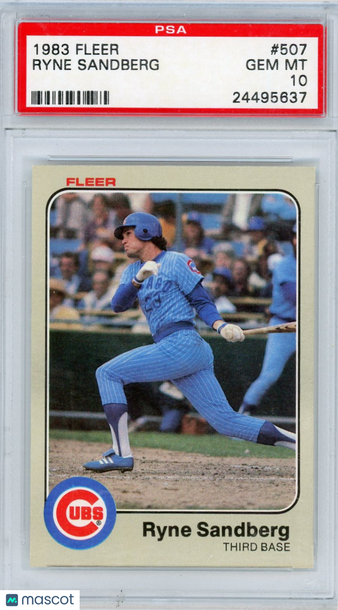 1983 Fleer Ryne Sandberg #507 PSA 10