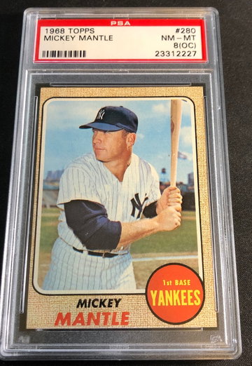 1968 Topps Mickey Mantle #280 PSA 8 (OC) 