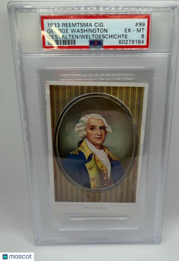 1933 Reemtsma Cigarettes Gestalten Der Weltgeschichte George Washington #99 PSA 6