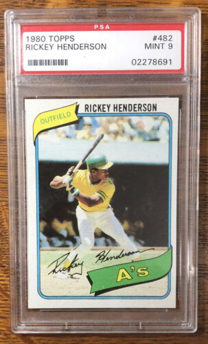 1980 Topps #482 PSA 9 Rickey Henderson Mint HOF
