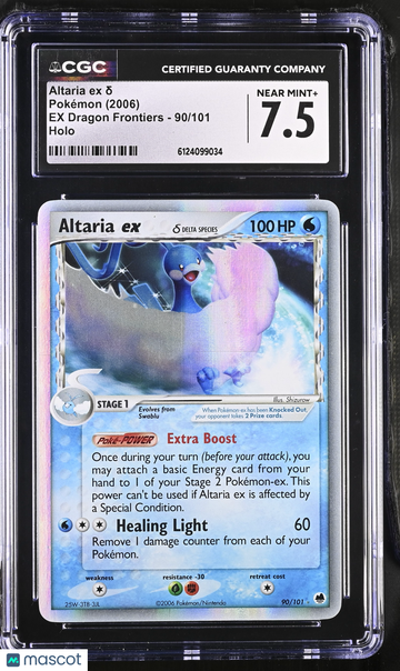 2006 Pokemon EX Dragon Frontiers Altaria ex δ Holo CGC 7.5 #90/101