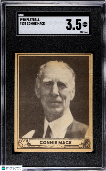 1940 Playball Connie Mack #132 SGC 3.5