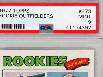 1977 Topps Rookie Outfielders #473 PSA 9