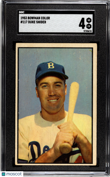 1953 Bowman Color Duke Snider #117 SGC 4