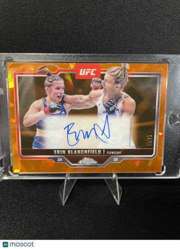 2025 Topps Chrome UFC Erin Blanchfield #CVA-EB Orange Sapphire /25