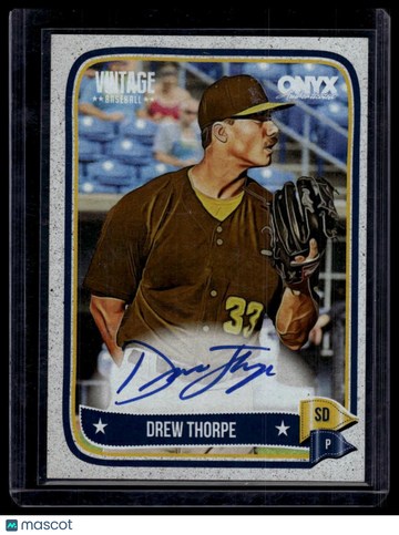 2024 Onyx Vintage Drew Thorpe #VADRTH Autographs AU