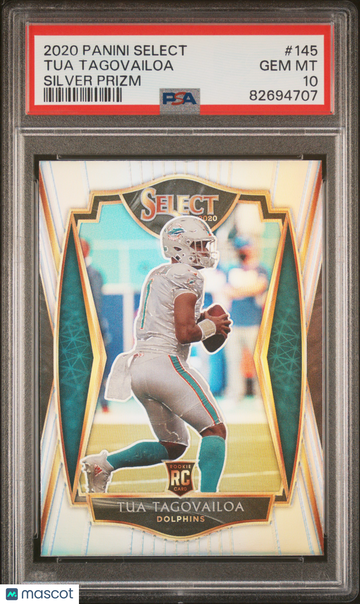 2020 Panini Select Tua Tagovailoa #145 Silver Prizm PSA 10