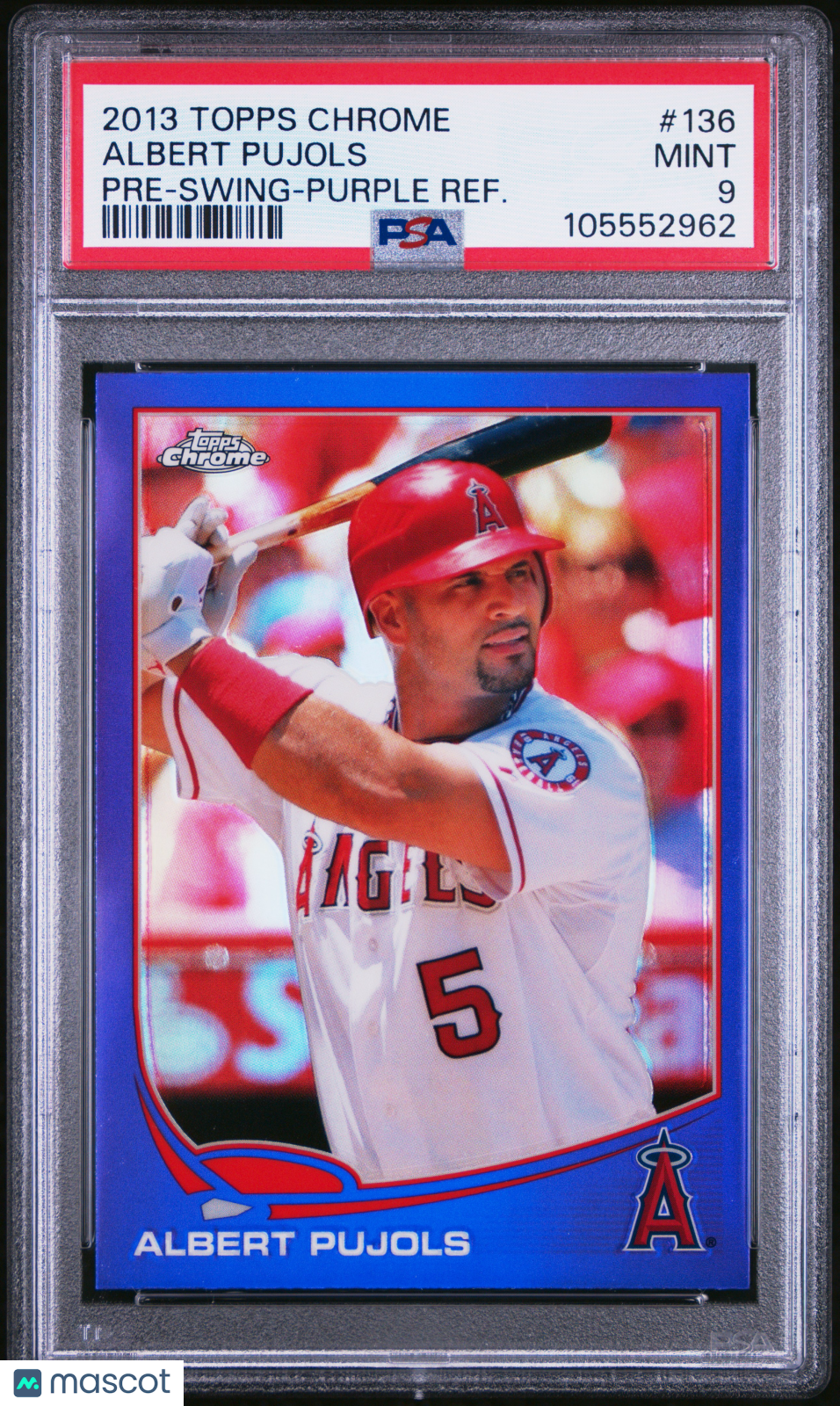 2013 Topps Chrome Albert Pujols Purple Refractor #136 PSA 9 | MySlabs