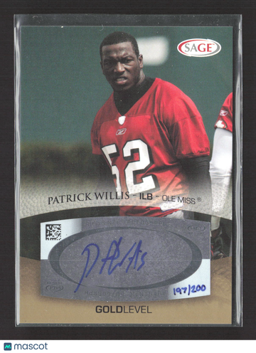 2007 SAGE Hit Gold Level Patrick Willis #A59 /200
