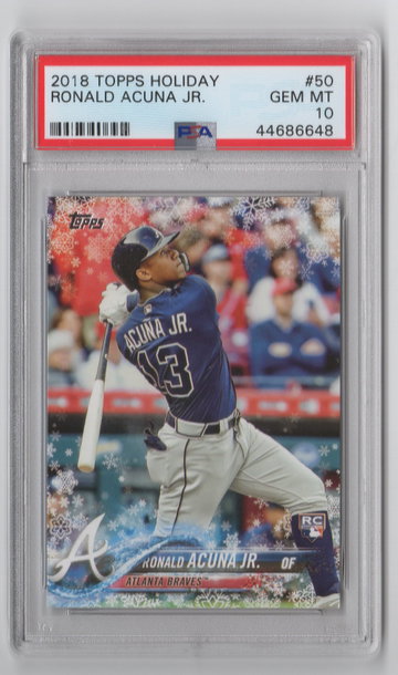 2018 Topps Holiday Ronald Acuna Jr. PSA 10