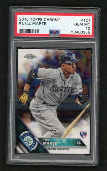 2016 Topps Chrome Ketel Marte #121 PSA 10