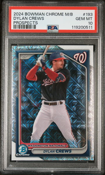 2024 Bowman Chrome #193 Dylan Crews Prospects PSA 10