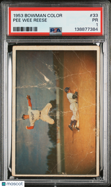 1953 Bowman Color Pee Wee Reese #33 PSA 1