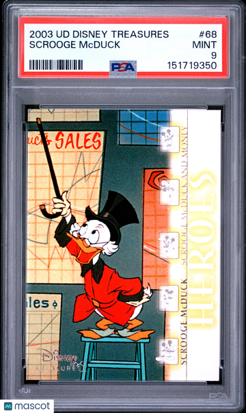 2003 Upper Deck Disney Treasures Scrooge Mcduck #68 PSA 9