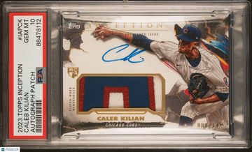 2023 Inception Caleb Kilian #IAP-CK Inception Patch PSA 10 Topps