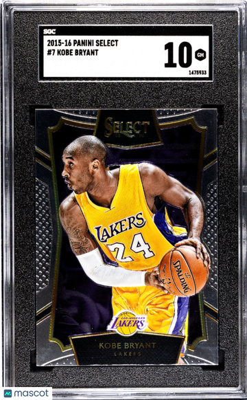 2015 Panini Select Kobe Bryant #7 SGC 10