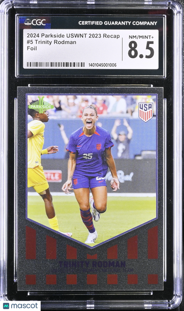 2024 USWNT 2023 Recap Trinity Rodman #5 Foil CGC 8.5