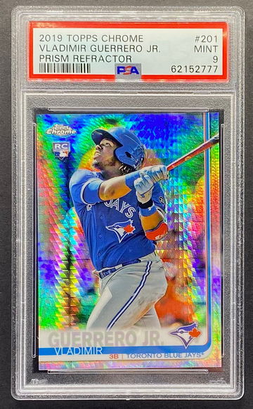 2019 Topps Chrome Vladimir Guerrero Jr. Prism Refractor PSA 9 Mint Rookie RC