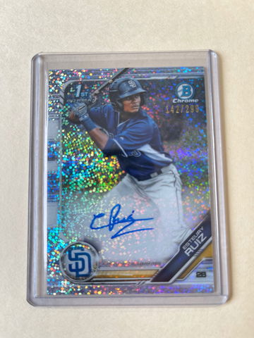 ESTEURY RUIZ 2019 Bowman 1st Speckle Auto /299!
