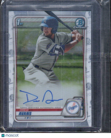 2020 Bowman Chrome Drew Avans #CPA-DA Prospect Autographs AU