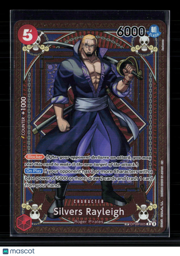 2024 One Piece Card Game The New Genesis Silvers Rayleigh Holo On Play Blocker